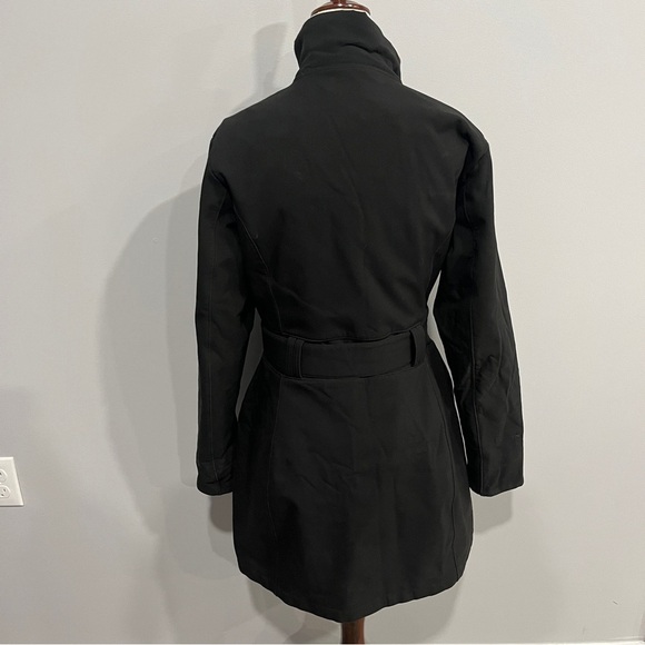 North Face Women's Black Belted Winter Trench Coat Small - Picture 7 of 7